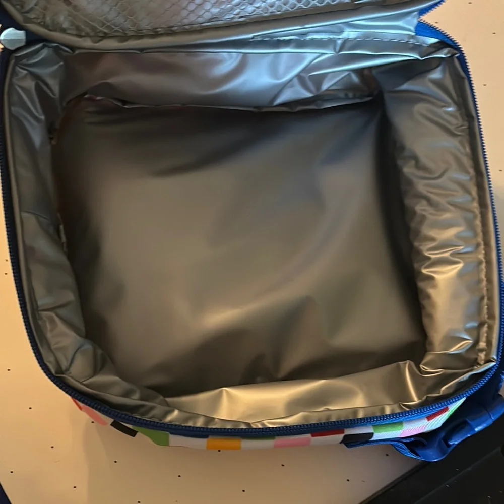 Vibrant Checkered Kids Lunch Bag NWOT